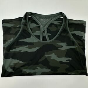 Athleta Limitless Camo Tank Womens Medium Athletic Tank Racerback Green